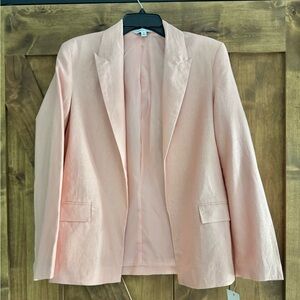 Ophelia Roe Linen Blend Blazer Jacket Women’s Medium‎ Peachy Coral NWT